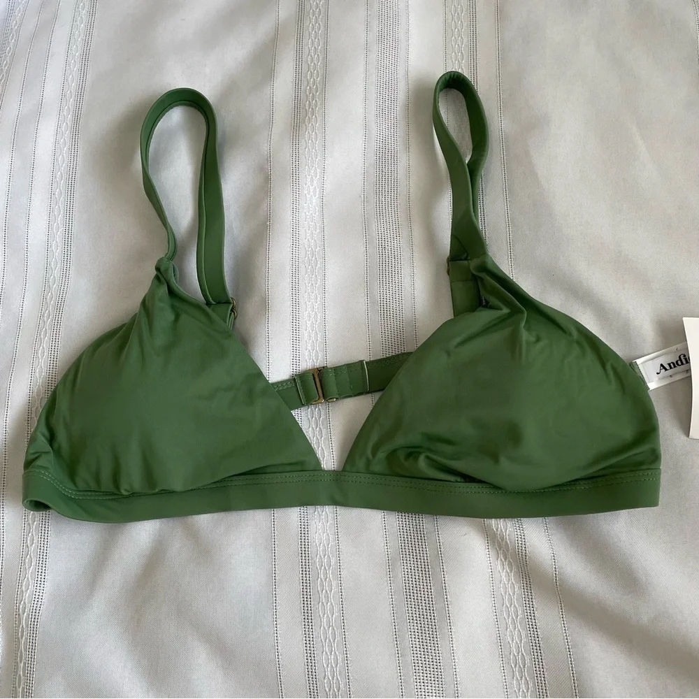 Andie Swim The Caicos Top Size L Seagrass Green NWT